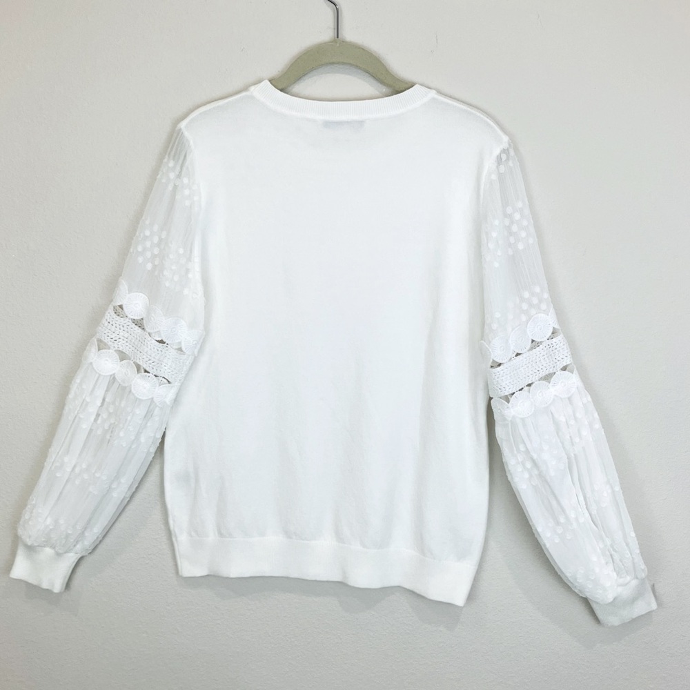 NWOT Sioni Long Sleeve Mix Media Top - Picture 5 of 8
